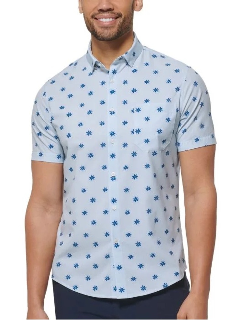 Mizzen+Main | Halyard Button Down Golf Shirt | Skyway Floral Dot Print | XXL